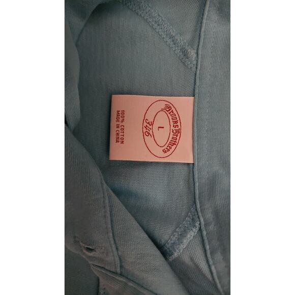 Brooks Brothers 346 100% Cotton Teal Short Sleeve Shirt Size L - Picture 4 of 6